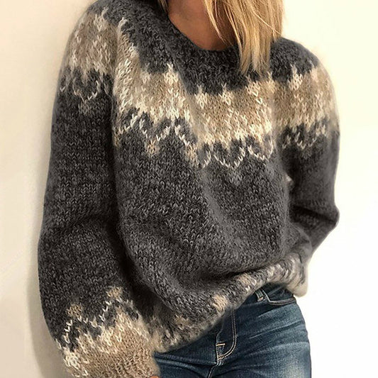 VIENNA - Damen klobig strickpullover